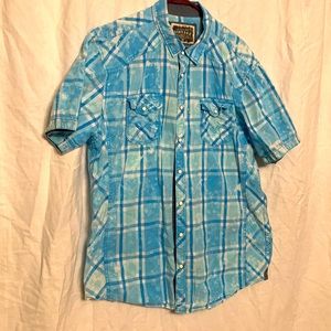 BKE Vintage Mens Pearl Snap Short Sleeve